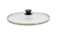 Eco Serve Round Non-Stick Aluminum Dish Glass Lid - Small - 11.6" x 11.6" x 2.8"