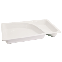 Eco Serve GN Split Porcelain Dish - Large Side 145 fl oz. Small Side 59 fl oz.