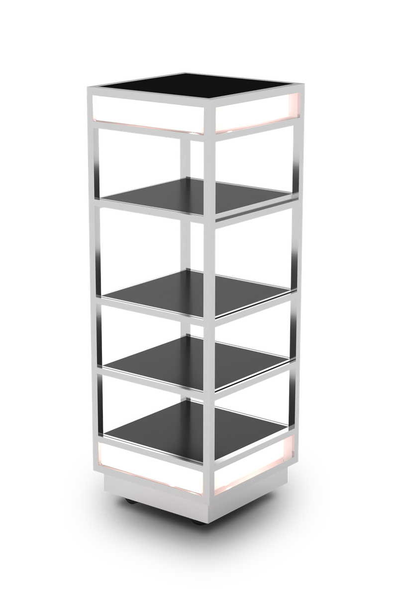 Q-BIK 4-Tier Display with Acrylic Accent