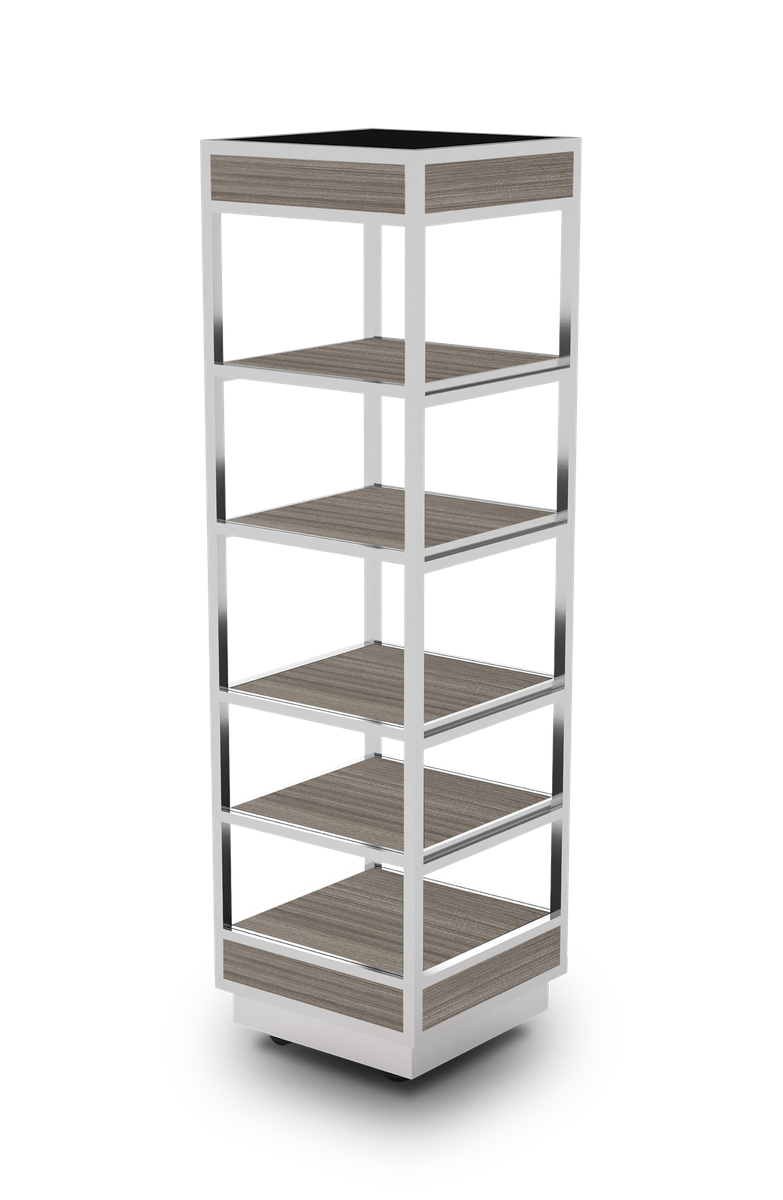 Q-BIK 5-Tier Display with Gray Grain Accents